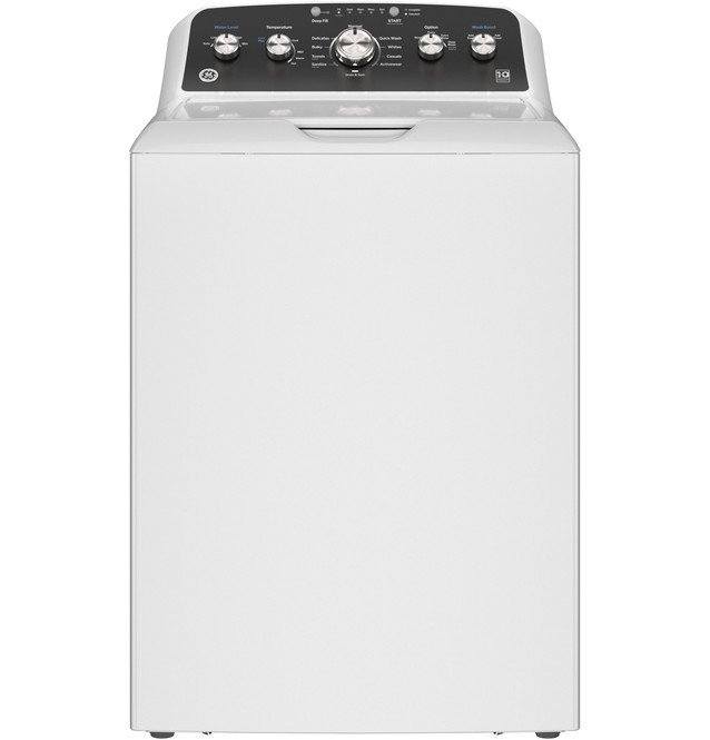 GE 4.5 Cu Ft Capacity Washer with Stainless Steel Basket and Cold Plus GTW485ASWWB